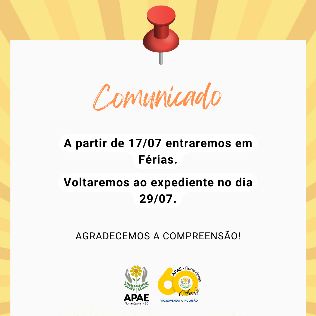 Comunicado de Férias